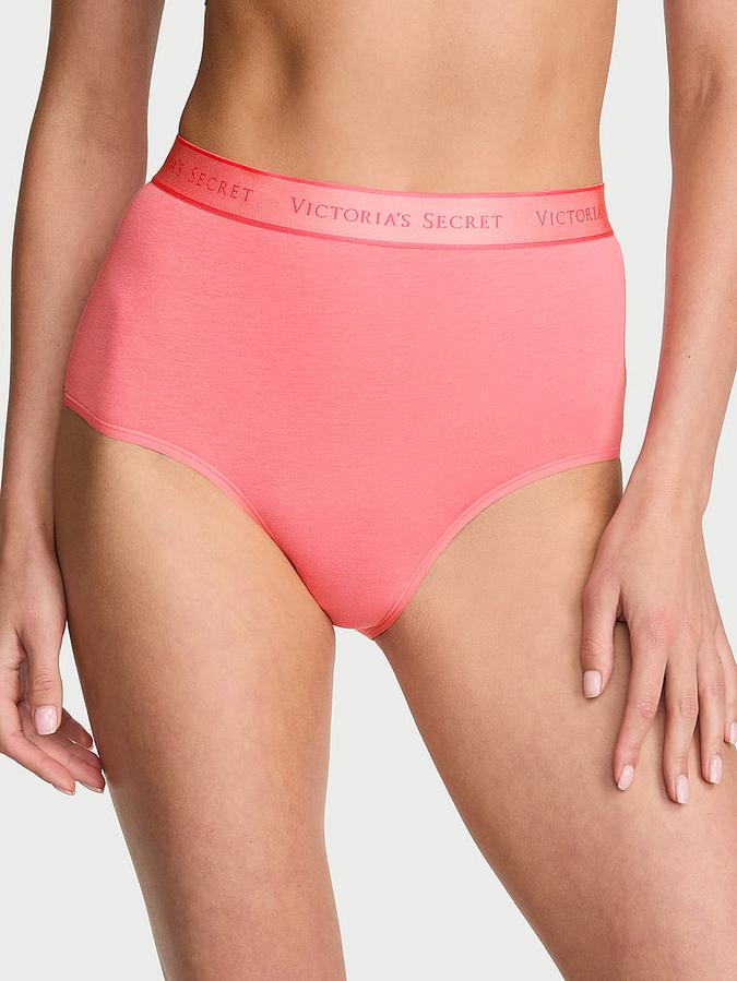 Logo Cotton Modern Brief Panty | Soft Comfortable Cotton Women's Underwear | Everyday Full Coverage